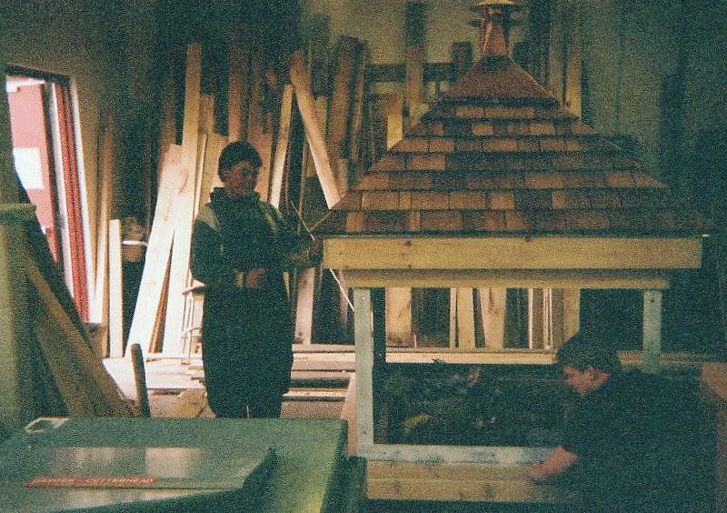 Construction of replacement top for the Canning lighthouse