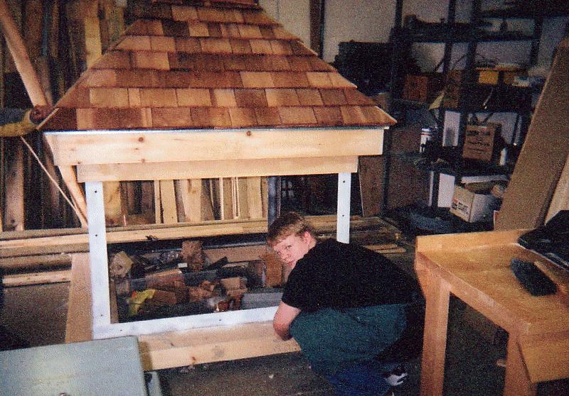 Construction of replacement top for the Canning lighthouse