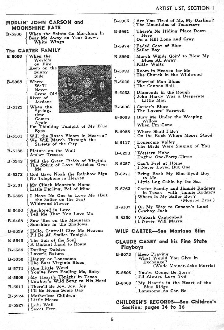 RCA Victor Bluebird Catalog 1941, page 5