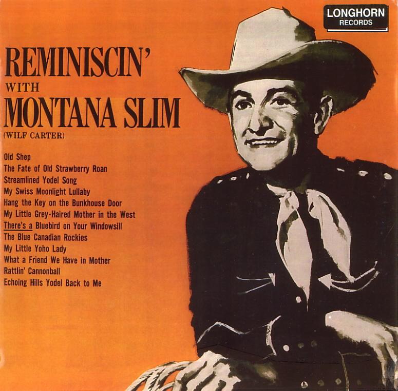 Jacket front: Montana Slim record 33rpm LP Longhorn HAT-3085