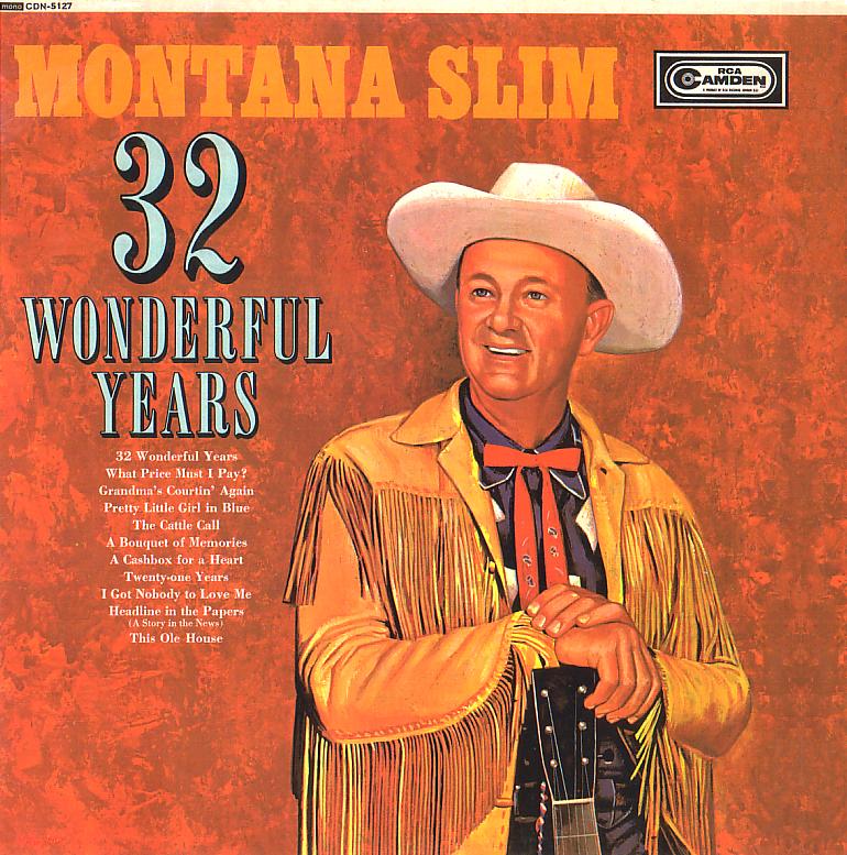 Jacket front: Montana Slim record (Great Britain) 33rpm LP Decca-Camden CDN-5127