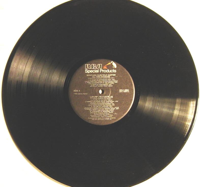 Montana Slim record (Canada) 33rpm LP RCA CRM DVL 1-0584 side one