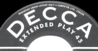 Wilf Carter Decca 45rpm record label