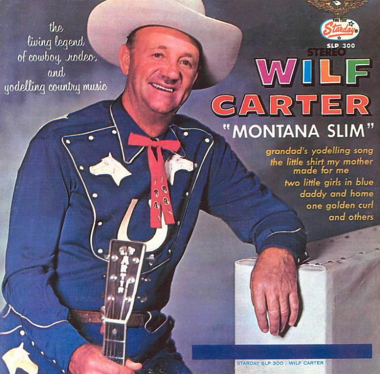 Jacket front: Wilf Carter record 33rpm LP Gusto (Starday) SLP-300