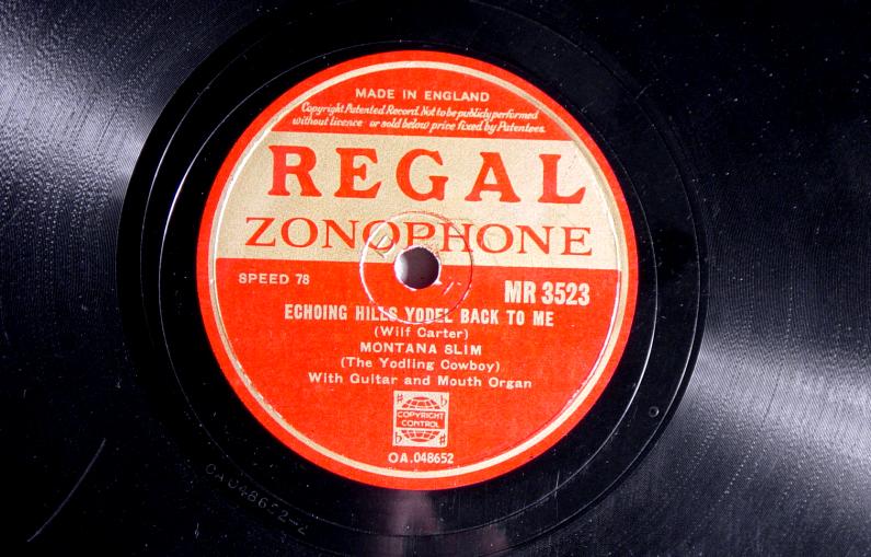Regal Zonophone MR-3523 78rpm record, Montana Slim